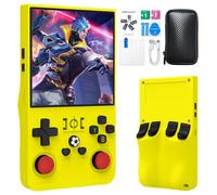 Prede Consola De Juegos Portátil R36S-20000 Juegos Clásicos 4000mAh Batería, Pantalla HD De 4 Pulgadas, Sistema Linux Portátil Mini Consola De Juegos-Yellow||64G