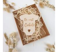 Predicación del embarazo - Body de madera con caja sorpresa I Caja de regalo para el anuncio del bebé I Ideas de embarazo anunciar familia I Recibimos una sorpresa para bebés