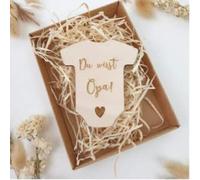 Predicación del embarazo - Body de madera con caja sorpresa I Caja de regalo para el anuncio del bebé I Ideas de embarazo anunciar familia I Recibimos una sorpresa para bebés