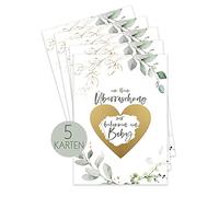 Predicación del embarazo I Baby Anunciación I Regalo sin rasca Embarazo I Feliz Embarazo - Recibimos un bebé - Juego de 5 unidades de oro verde
