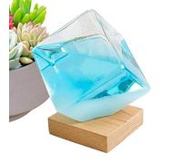 Predictor Del Tiempo Storm Glass - Pronosticador Del Tiempo En Forma De Cubo De Escritorio | Predictor De Observación Climática Con Base | Storm Glass Para Exhibición De Jardín, Dormitorio, Oficina En