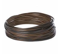 predolo 120 Ft Kit de Reparación de Ratán Resistente Al Agua Rollo Mimbre Plástico Plano Alta Resistencia para Patio, Jardín, Exteriores, Café