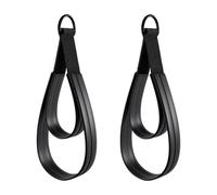 predolo 2 Correas de Pilates de Doble Bucle para Reformer con Anillas en D Antideslizantes Y Asas para Gimnasia, Agarre Cómodo para Adultos, Piernas Y Brazos, Anillos Negros