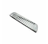 predolo 2 Piezas Peine Metálico de Armónica Metal Peine de Armónica Acabado Pulido Fino Accesorio Musical, Rejilla De Aluminio Larga
