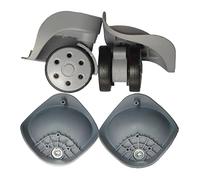 predolo 2 Uds Rueda Giratoria Equipaje Maleta Ruedas Rueda Giratoria Reemplazo Negro, A72 gris