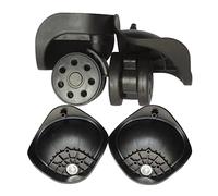 predolo 2 Uds Rueda Giratoria Equipaje Maleta Ruedas Rueda Giratoria Reemplazo Negro, A72 negro
