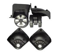 predolo 2 Uds Rueda Giratoria Equipaje Maleta Ruedas Rueda Giratoria Reemplazo Negro, A78 negro