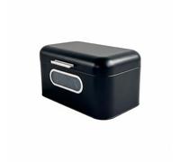 predolo 3 Piezas Contenedores de Alimentos Herméticos Multiusos Contenedor de Botes con Ventana Construcción Metálica Set de 3 Recipientes De, Negro