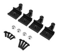 predolo 4 Piezas Soporte de Amortiguador Delantero Mejora Metálica Soporte de Amortiguador Trasero, Negro