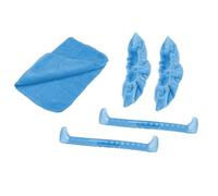 predolo 5 Piezas Cubre Patines Protectores de Hoja Set con Toalla Limpieza Material Resistente a la Corrosión Adecuado para Entrenamientos Presentaciones, Azul Claro