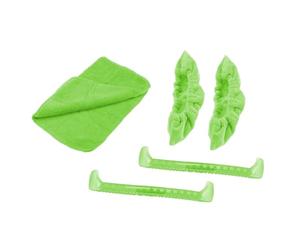 predolo 5 Piezas Cubre Patines Protectores de Hoja Set con Toalla Limpieza Material Resistente a la Corrosión Adecuado para Entrenamientos Presentaciones, Verde