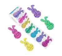 predolo 500 Piezas Pegatinas Conejo Pascua Etiquetas Decorativas Autoadhesivas Papel Función Fácil Uso Adecuadas para Regalos Manualidades Sobres 3.8cm