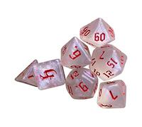 predolo 7 Piezas Dados Acrílicos Juegos Educativos Grabados Creativos Accesorios Creados para Enseñar Matemáticas Adecuados para Juegos de Cartas