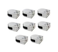 predolo 8 abrazaderas de vidrio de acero inoxidable estables de 8-10 mm para pasamanos de escaleras, postes, barandillas, balaustradas de oficina, Curvo