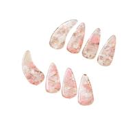 predolo 8 Piezas de Púas de Falsas Guzheng para Proteger Las Uñas de Los Adultos, Cómodas Y Prácticas, con Esquinas Redondeadas para Practicar, Style D
