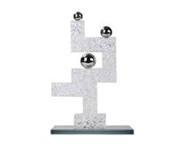 predolo Adorno Acrílico con Base Espejo Abstracto Figura corativa Geométrica Elegante Escultura Conceptual para Recibidor, Estilo Ligero De Lujo, Diseño Vertical
