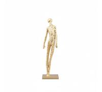 predolo Adorno de Personaje Abstracto de Metal Diseño Moderno Escultura Figura Humana Conceptual Regalo Ideal Adorno Escritorio Contemplativo, Oro