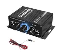 predolo Amplificador de Audio estéreo con Entrada Auxiliar de 3,5 mm para Coche, Receptor y Amplificador de Potencia para Viajes, teléfono, casa,