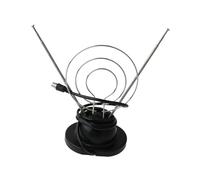 predolo Antena de TV para Interiores con Forma de Oreja de Conejo, Universal, portátil, fácil de Usar, compacta para Canales Locales, Resistente, Ligera, VHF, Cable de 1 Metro