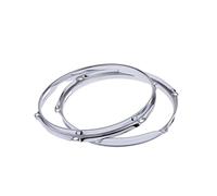 predolo Aros Cromados para Caja de Batería, Par de 10" con 6 Orificios/orejas/tornillos.