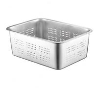 predolo Bandeja Perforada Resistente Óxido Accesorio Cocina Bordes Lisos Utensilio Doméstico, Bandeja Perforada De Acero Inoxidable 304 De 70x50x20cm