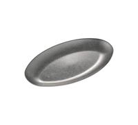 predolo Banja Ovalada Acero Inoxidable Resistente Al Temperatura Plato Ovalado Acero Inoxidable Minimalista Plato Ovalado para Invitados, Barbacoas, Cenas, Grande 26.5 15.5 1.8cm