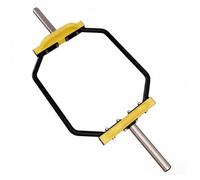 predolo Barra Hexagonal para Peso Barra Barra Olímpica Barra de Fuerza de Acero con Equilibrio Corporal Mejorado y Variedad sin Cambiar Equipo Adecuada para, Negro+Amarillo