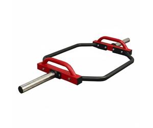 predolo Barra Hexagonal para Peso Barra Barra Olímpica Barra de Fuerza de Acero con Equilibrio Corporal Mejorado y Variedad sin Cambiar Equipo Adecuada para, Negro+Rojo