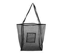 predolo Bolsa de playa de malla grande y plegable para compras de comestibles, vacaciones y camping, Negro