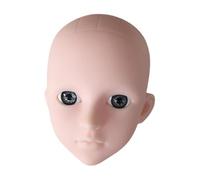 predolo Cabeza de Maniquí de Entrenamiento, Muñeca de Práctica de Maquillaje, Portátil Y Fácil de Usar, Cabeza de Maquillaje para Principiantes, Ojos Grises Piel Blanca