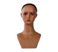 predolo Cabeza de maniquí femenino para entrenamiento de cosmetología profesional, con rostro estable, soporte para exhibición de pelucas, bufandas, gafas y