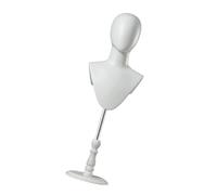 predolo Cabeza de maniquí para exhibición de sombreros, simple, práctico, decorativo, de mesa, soporte para peluca, altura ajustable para gorra, peluquín, Puesto Blanco