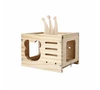 predolo Caja de Cría de Madera Seguro Nido Madera Aves Refugio Loros para Periquitos, Agapornis, Anidación, Jaula, Paquete De Juguete De Oso Pequeño