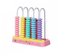 predolo Calculador de Bolas para Niños Desarrolla Habilidades Matemáticas Tablero de Cálculo Vertical con Restablecimiento Diseño Colorido Juguete Educativo, Rosa, 5 Filas