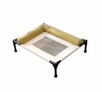 predolo Cama Elevada Perro Toda Estación Cama Elevada Alto con Malla Antideslizante de Malla para Perros Pequeños, Verde Guisante, Pequeño 65 45 20cm