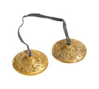 predolo Campana de Meditación Tingsha, Platillos, Campanas de Percusión, Material Metálico, Sonido Relajante, Ideal para Meditación. Regalos, C