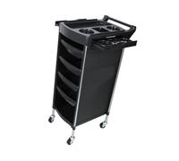 predolo Carro de salón con ruedas y almacenamiento, Negro con Asa