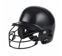 predolo Casco de Bateo de Béisbol Acolchado Amortiguador Casco de Bateo con Mascarilla Equipo Deportivo para Jóvenes, Negro, Adulto A