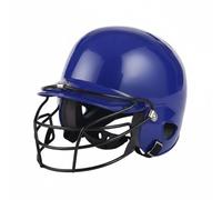 predolo Casco de Bateo de Béisbol Acolchado Amortiguador Casco de Bateo con Mascarilla Equipo Deportivo para Jóvenes, Azul, Adulto A