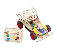 predolo Coche Teledirigido de Juguete, Kit de Ciencia de Madera, Material Didáctico, Regalo, Montaje, Hecho a Mano, Bricolaje.