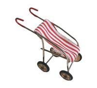 predolo Cochecito de Bebé en Miniatura para Casa de Muñecas, Carrito de Empuje Pequeño para Niños a Escala 1/6 Y 1/12