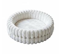 predolo Cojín Nido de Doble Capa Cálida y Acogedora Extra Suave para Perros Pequeños, Cachorros, Interior, Suelo, Blanco, 50CM