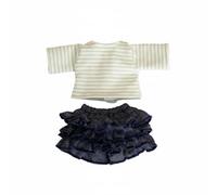 predolo Conjunto de Ropa para Muñeca de 20 Cm Regalo Ideal Ropa para Muñeca Articulada BJD Material Conjunto de Camisa a Rayas y Vestido Corto de Mezclilla, Color to 2, Conjunto Rayas