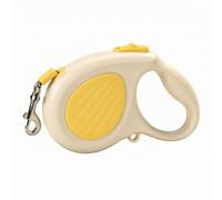 predolo Correa Retráctil con Botón sin Nudos, Amarillo, 5m | Correa Retráctil con Mosquetón Giratorio, Cómoda, para Salidas Rápidas, s Pequeños