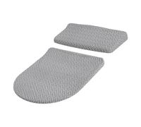 predolo Cubierta de Tapa de Inodoro Y Cubierta de Tapa de Tanque de Inodoro Protector Elástico Reemplace Los Accesorios Fácil de Instalar con Fondo Elástico L, Gris Claro, Individual