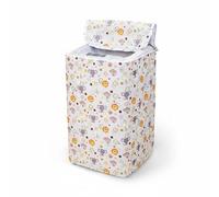 predolo Cubre Lavadora Impermeable Resistente Al Agua Funda Protectora de Lavadora Uso Universal para Baño, Mediano con Tapa Superior, Zoo Alegre
