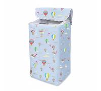 predolo Cubre Lavadora Impermeable Resistente Al Agua Funda Protectora de Lavadora Uso Universal para Baño, Tapa Superior Grande, Globo Azul Estándar