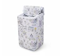 predolo Cubre Lavadora Impermeable Resistente Al Agua Funda Protectora de Lavadora Uso Universal para Baño, Grande con Tapa Superior, Viaje De Cuento De Hadas