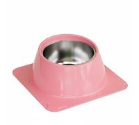 predolo Cuenco Hámster Antivuelco Base Ancha Estable Plato Antivuelco para Roedores Uso Múltiple Plato Comida Mamífero Pequeño para Jaula, Rosa, con Taza SS