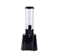 predolo Dispensador Cerveza Marcas Volumétricas Torre Bebidas Base que Incluye Recogegotas Accesorio Fiesta, Negro, 1.5 Litros